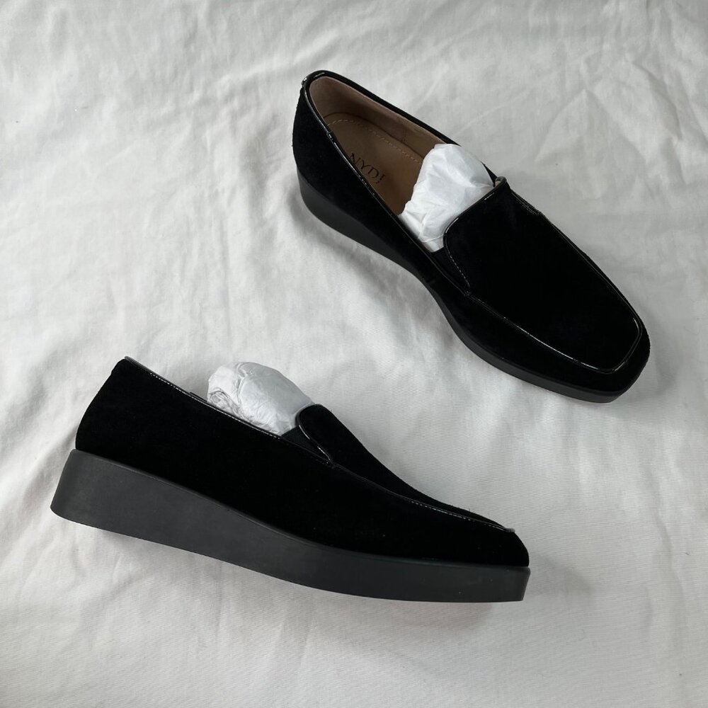 NYDJ Womens Black Velvet Slip-On Gira Platform Loafer 9 M - Picture 3 of 10